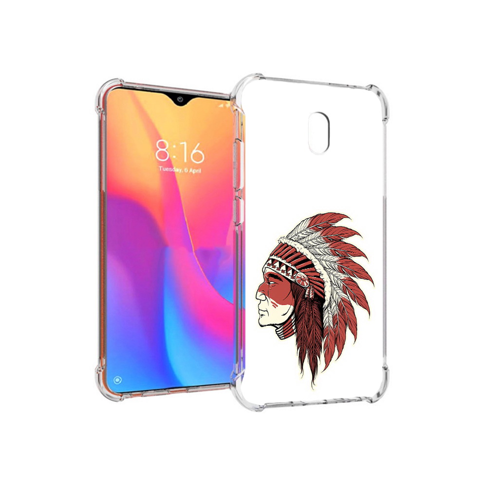

Чехол MyPads Tocco для Xiaomi Redmi 8A красный индеец (PT138948.272.411), Прозрачный, Tocco