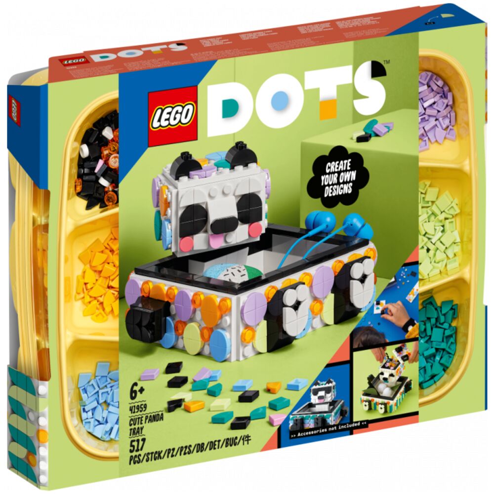 Ящик LEGO DOTs Милая панда 41959, 517 деталей ящик для хранения 8 lego красный