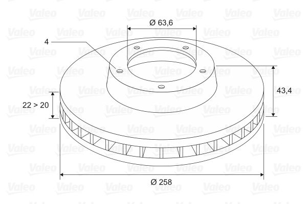 

Тормозной диск Valeo передний для Ford Fiesta IV 95-02, Focus 99-04 297560