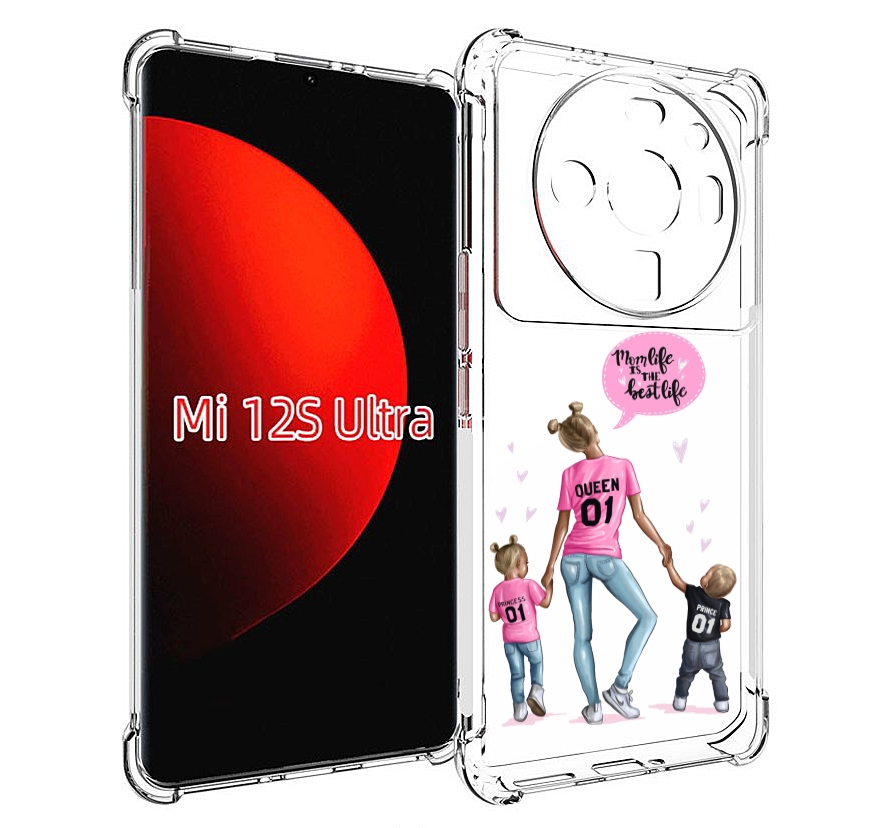 

Чехол MyPads Мама-королева женский для Xiaomi 12S Ultra, Прозрачный, Tocco