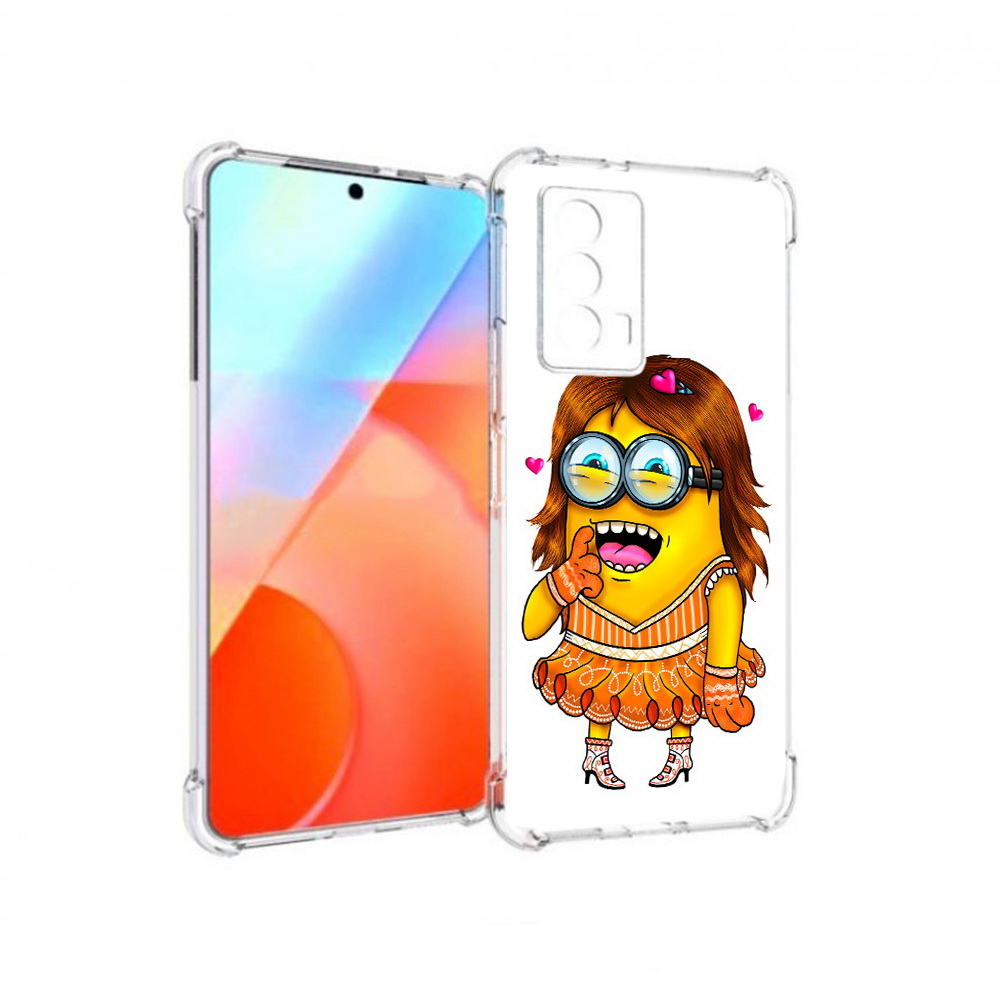 

Чехол MyPads Tocco для Vivo iQOO Z5 Миньон девочка (PT226980.401.116), Прозрачный, Tocco