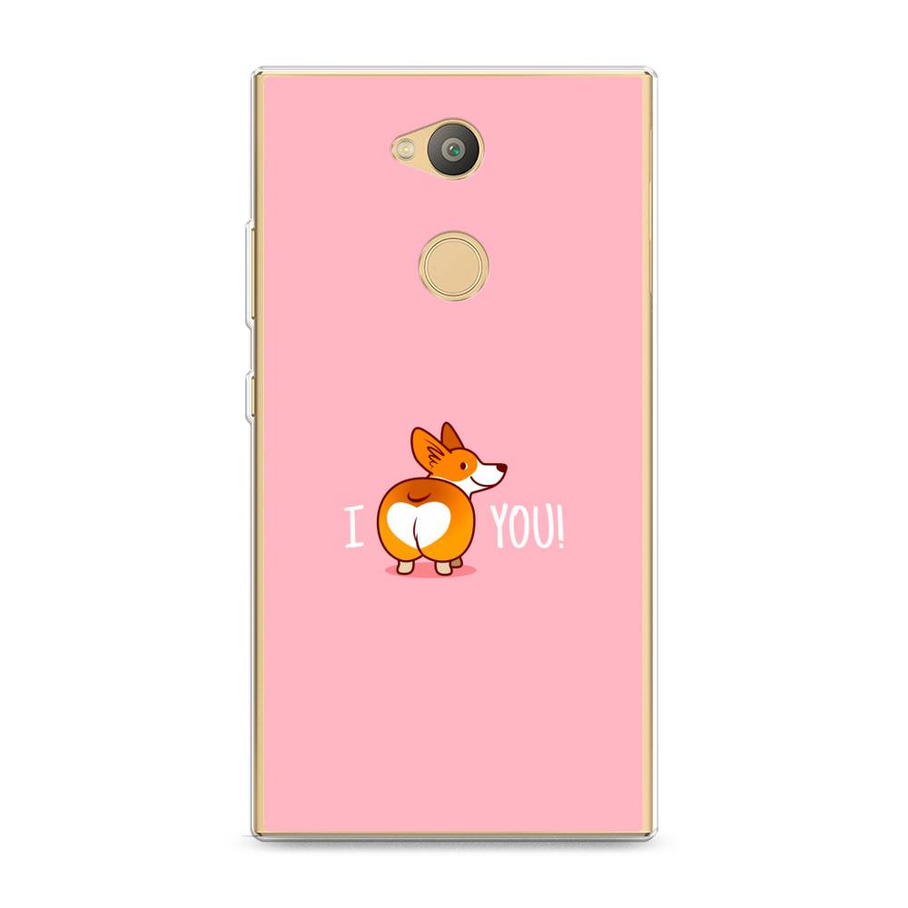 

Чехол для Sony Xperia L2 "Корги I love you", Розовый;коричневый;белый, 53450-1