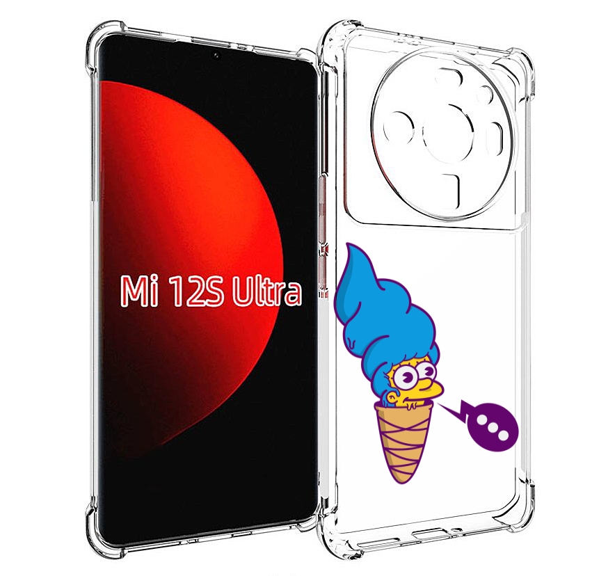 

Чехол MyPads Мардж-рожок для Xiaomi 12S Ultra, Прозрачный, Tocco