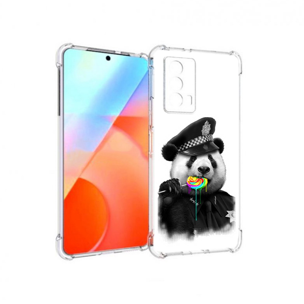 

Чехол MyPads Tocco для Vivo iQOO Z5 Панда полиция (PT226980.401.130), Прозрачный, Tocco