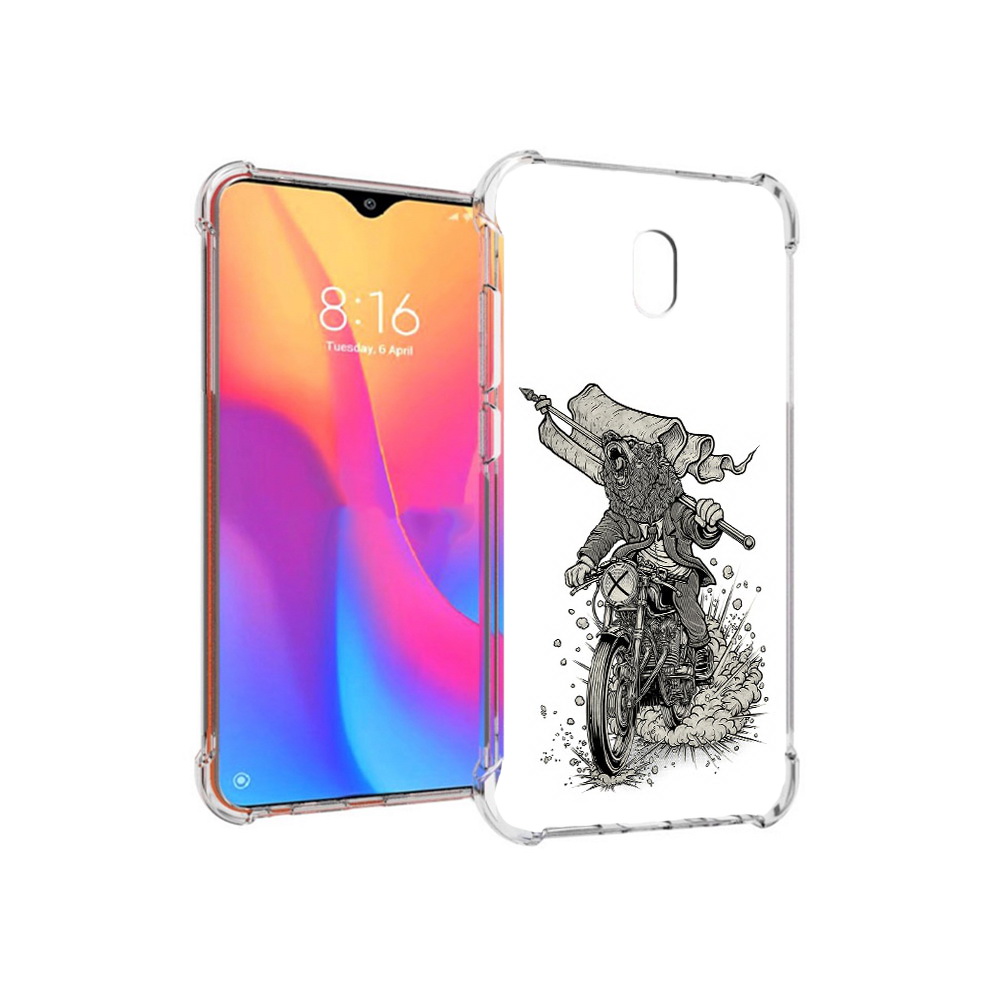 Чехол MyPads Tocco для Xiaomi Redmi 8A медведь на мотоцикле (PT138948.272.467)