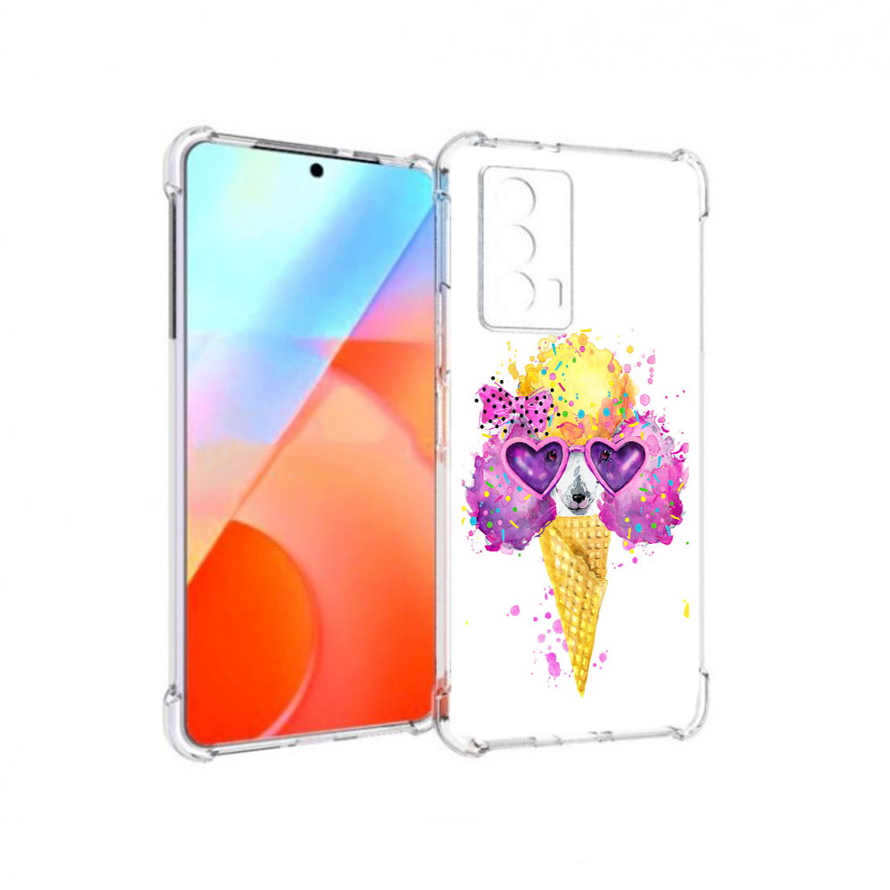 

Чехол MyPads Tocco для Vivo iQOO Z5 Рожок (PT226980.401.146), Прозрачный, Tocco