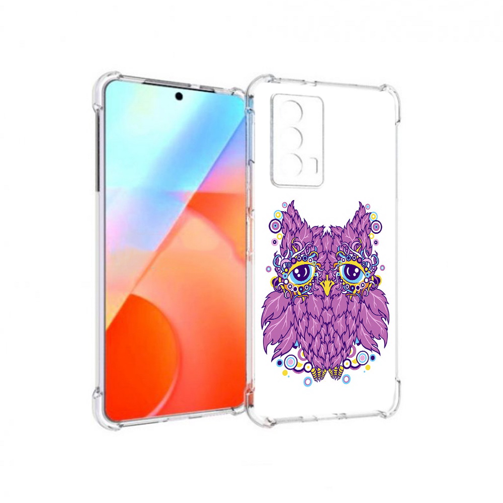 

Чехол MyPads Tocco для Vivo iQOO Z5 Розовая сова, Прозрачный, Tocco