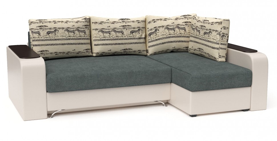 

Тибет серый велюр+бежевая экокожа