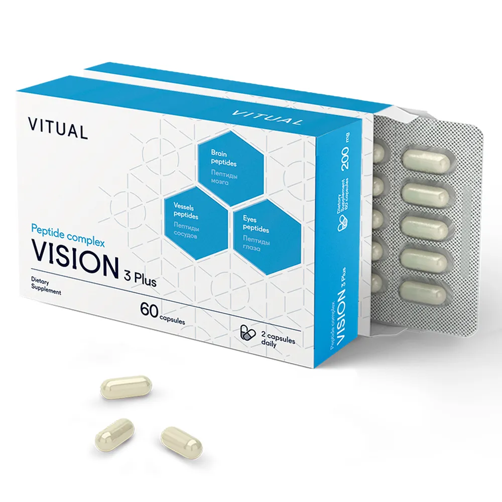 фото Комплекс пептидов vitual laboratories vision 3 plus капсулы 200 мг 60 шт.