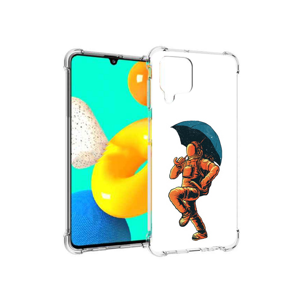 

Чехол MyPads Tocco для Samsung Galaxy M22 шагающий космонавт с зонтом (PT226931.524.695), Прозрачный, Tocco