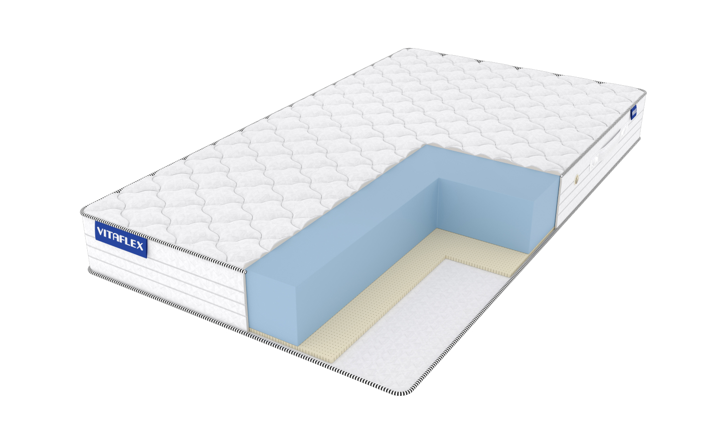 

Матрас Vitaflex Light Easy Max 110х195 серии Foam Classic, Бежевый;белый;серый;серебристый, Light Easy Max