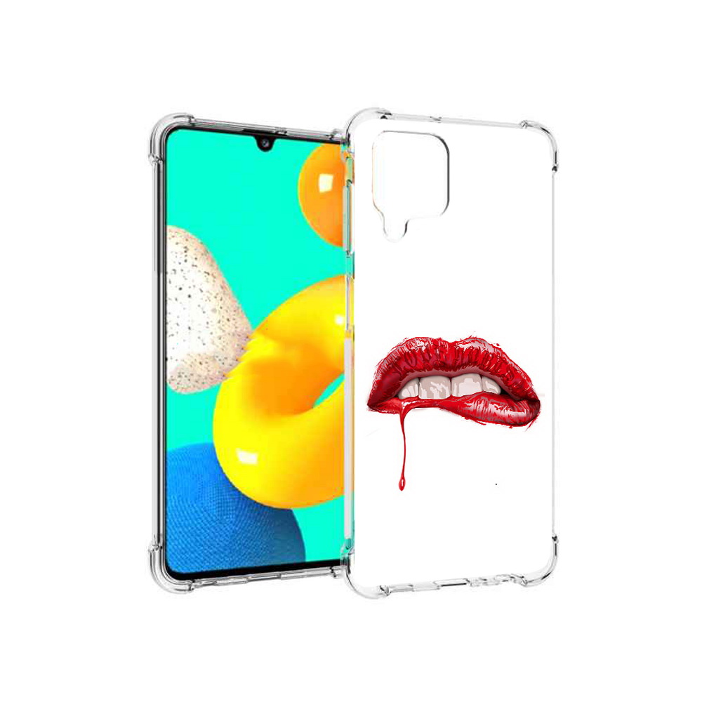 

Чехол MyPads Tocco для Samsung Galaxy M22 яркие красные губы (PT226931.524.706), Прозрачный, Tocco