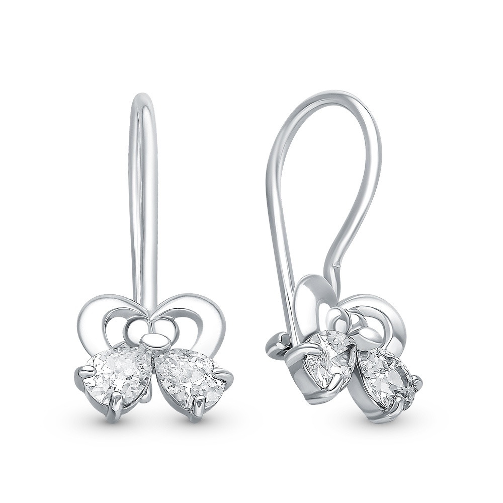 

Серьги из серебра 585Gold 902000207, фианит, 902000207