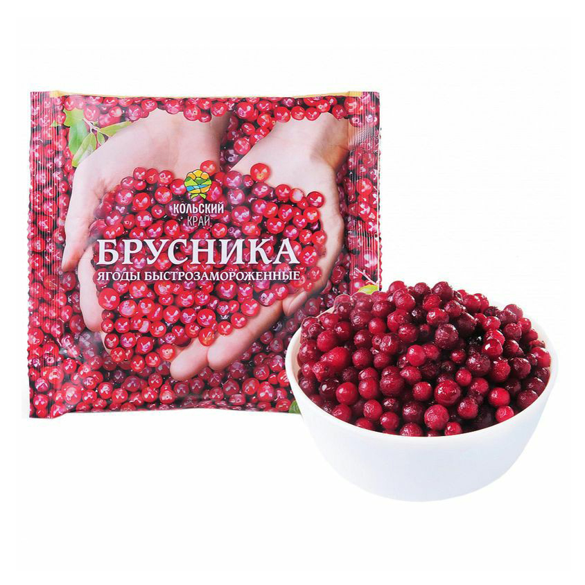 

Брусника Кольский край быстрозамороженная 300 г