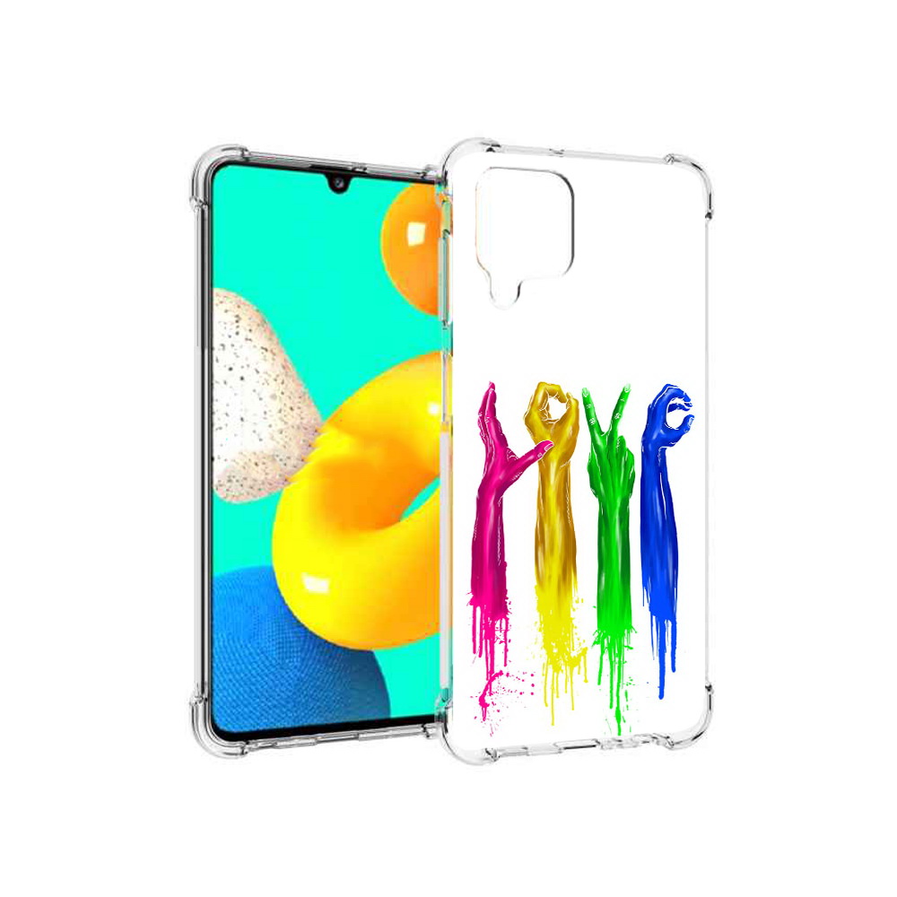 

Чехол MyPads Tocco для Samsung Galaxy M22 яркие руки love (PT226931.524.707), Прозрачный, Tocco