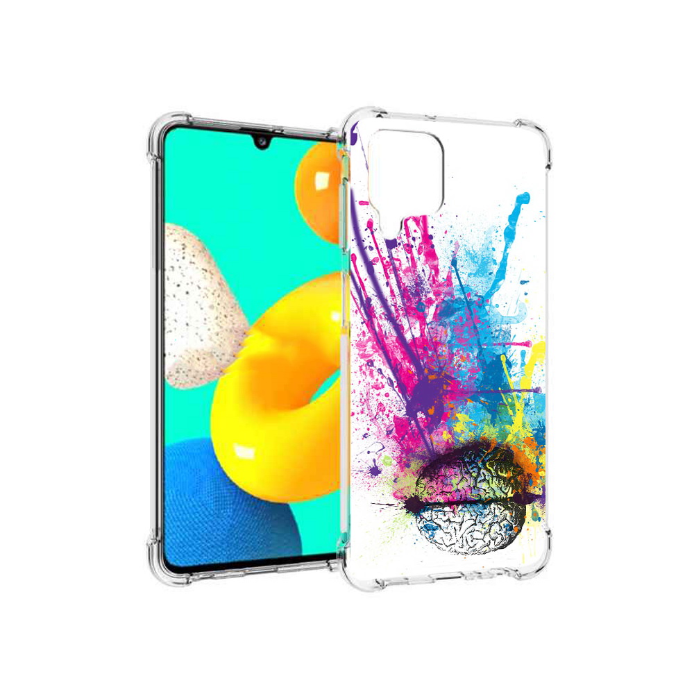 

Чехол MyPads Tocco для Samsung Galaxy M22 яркий красочный мозг (PT226931.524.710), Прозрачный, Tocco