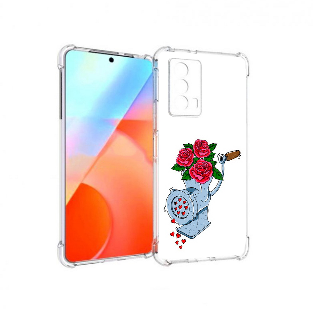 

Чехол MyPads Tocco для Vivo iQOO Z5 Цветочные сердца (PT226980.401.199), Прозрачный, Tocco
