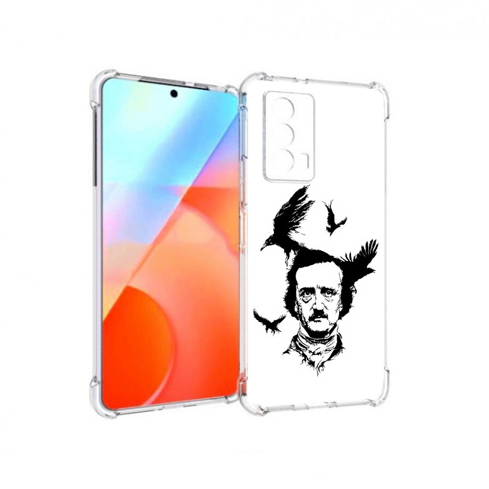 Чехол MyPads Tocco для Vivo iQOO Z5 Эдгар Аллан черно белый (PT226980.401.204)