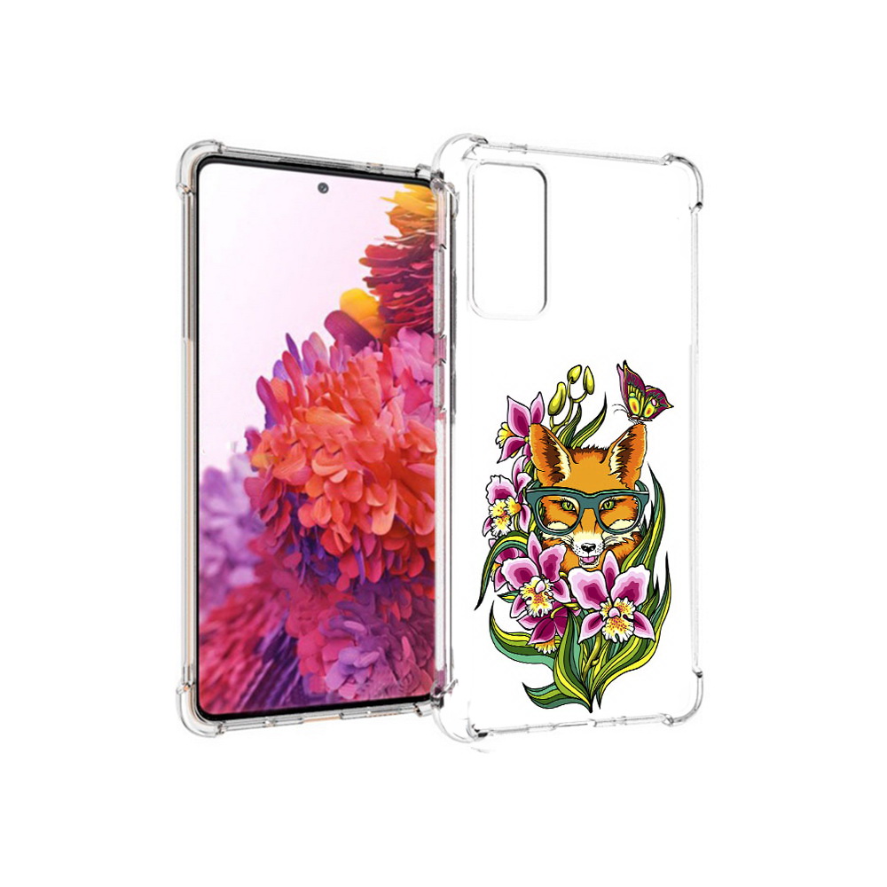

Чехол MyPads Tocco для Samsung Galaxy S20 FE Лиса в цветах (PT153647.496.108), Прозрачный, Tocco