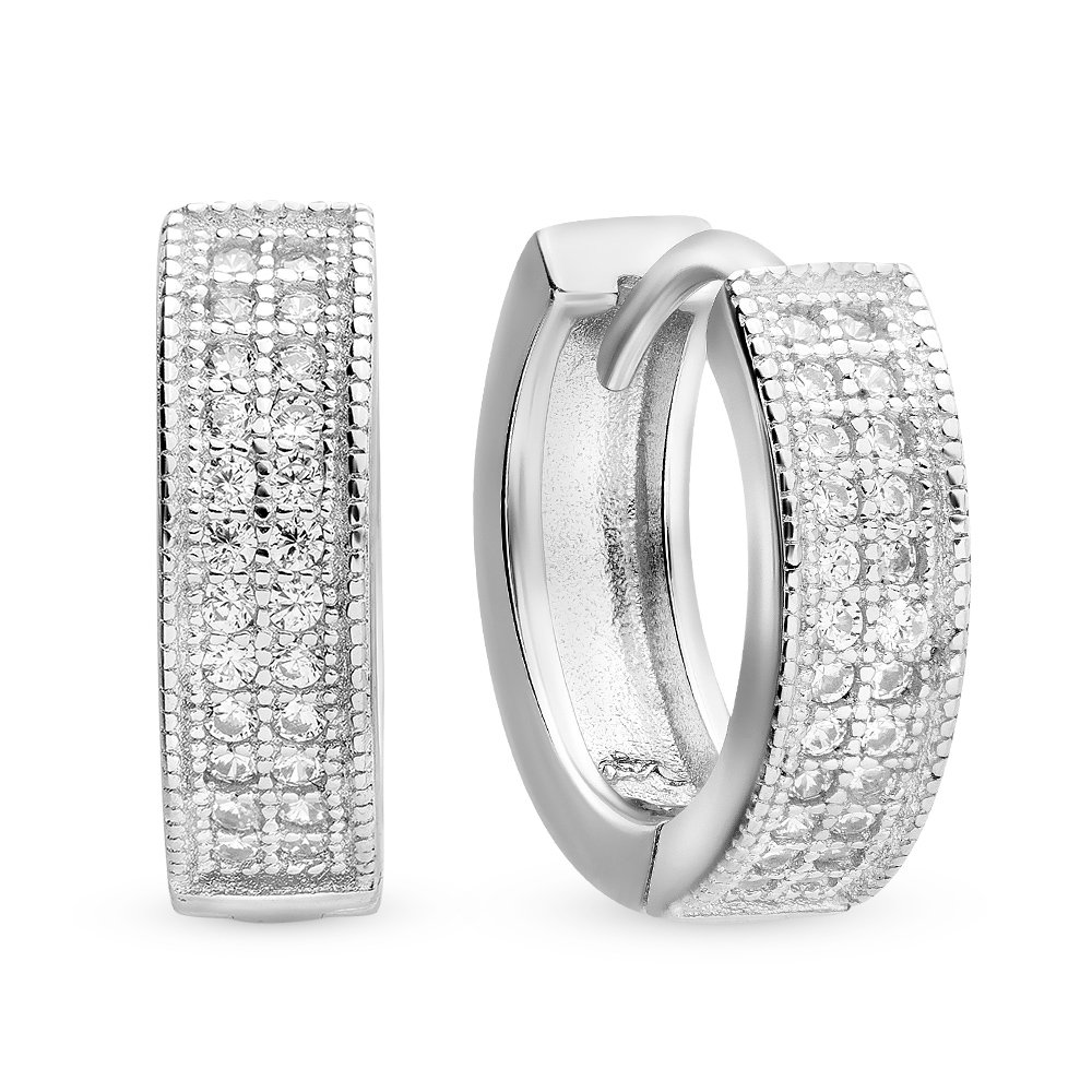 

Серьги конго из серебра 585Gold 702005955, фианит, 702005955