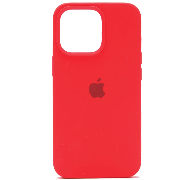 фото Чехол iphone 14 pro silicon сase apl ws (с лого), красный nobrand