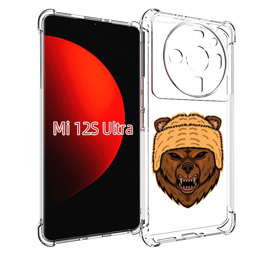 

Чехол MyPads Медведь-в-шапке для Xiaomi 12S Ultra, Прозрачный, Tocco
