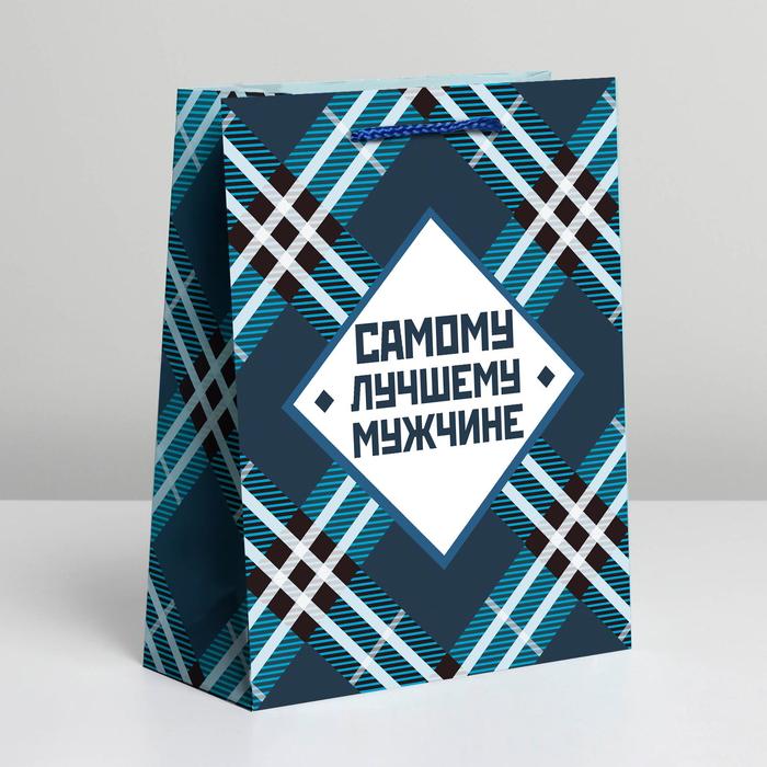 

Пакет ламинированный «Самому лучшему мужчине», MS 18 х 23 х 8 см, Коллекция упаковки "Мужская"