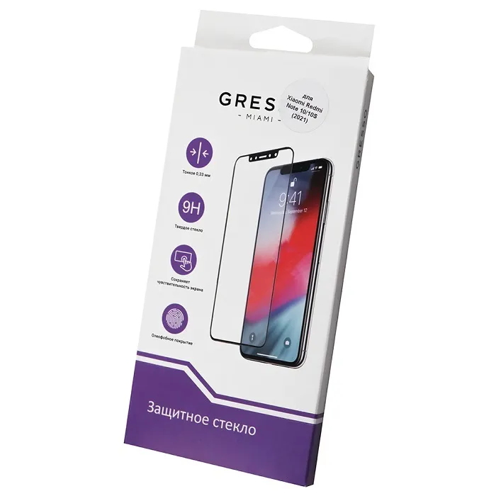 

Защитное стекло Gresso Full Screen Black Frame для Xiaomi Redmi Note 10/10s, Full Screen Black Frame для Xiaomi Redmi Note 10/10s