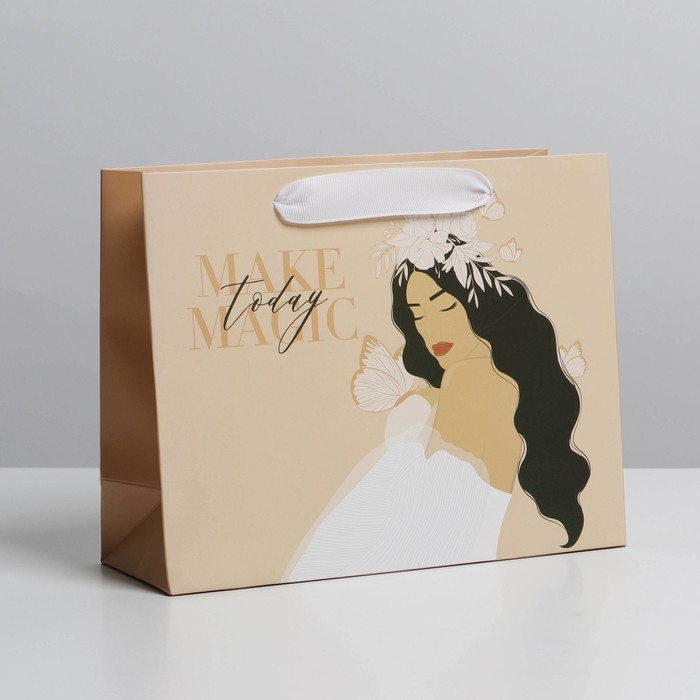 

Пакет ламинированный «Только сейчас» 22 × 17,5 × 8 см, Коллекция упаковки Girl style