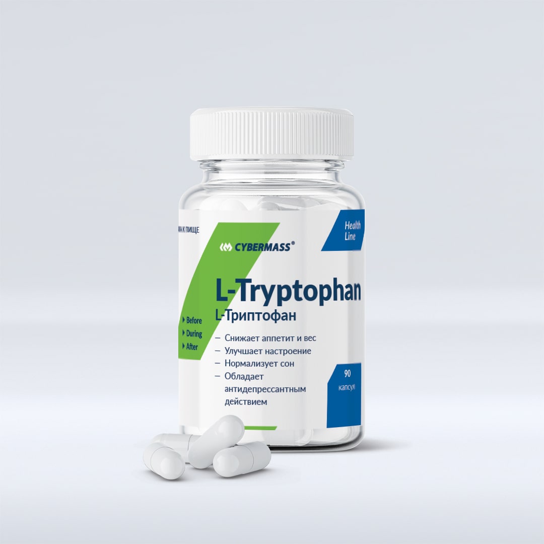 Триптофан Cybermass L-Tryptophan, 90 капсул