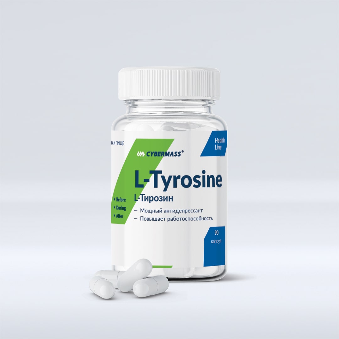 Тирозин Cybermass L-Tyrosine, 90 капсул