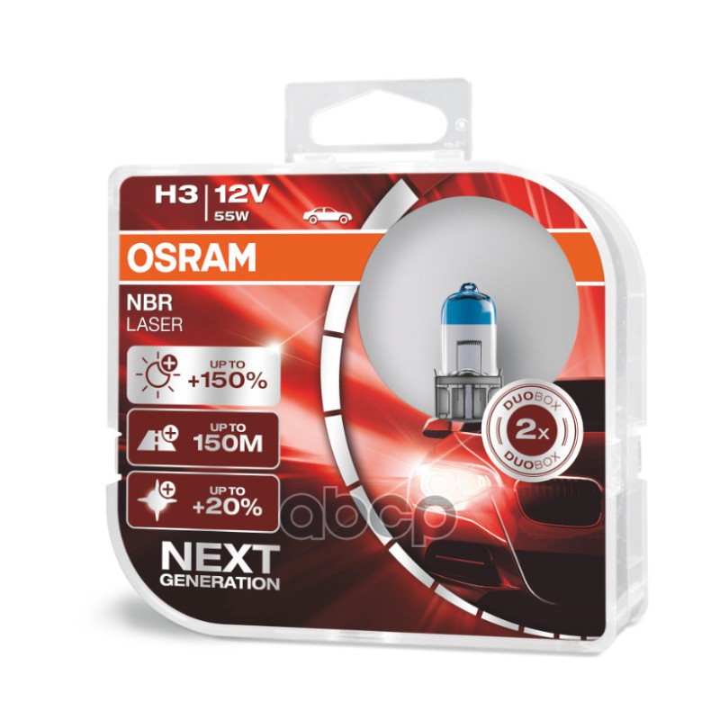 

Лампа 12v h3 55w pk22s osram night breaker laser 64151nl-hcb