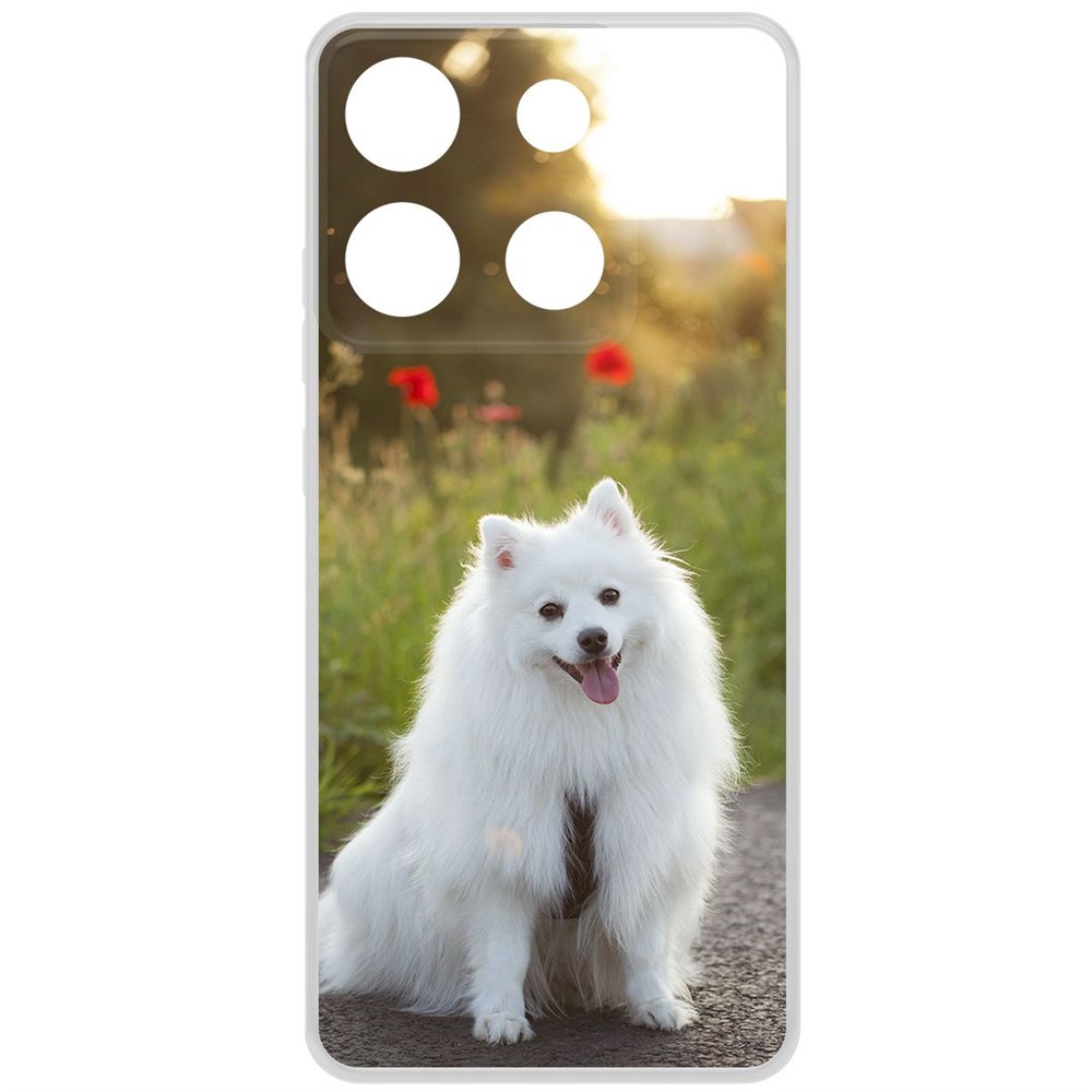 

Чехол-накладка Krutoff Clear Case Белый шпиц для INFINIX Smart 7 Plus, Прозрачный