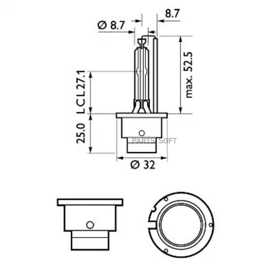 Лампа ксеноновая d2s philips x-tremevision gen2 1 шт. 85122xv2c1