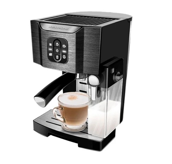 Кофеварка рожкового типа Redmond RCM-1511 серебристо-черный кофеварка капельного типа redmond cm703 серебристый