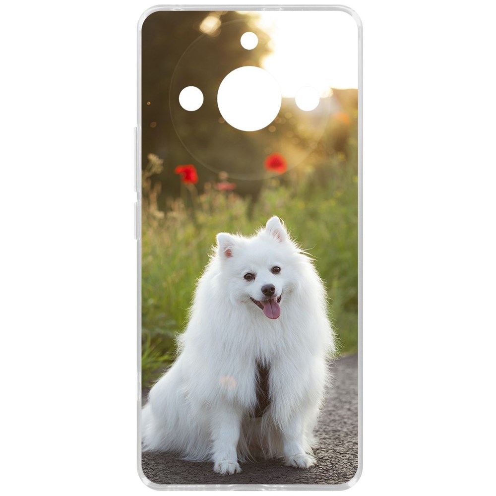 

Чехол-накладка Krutoff Clear Case Белый шпиц для Realme 11 Pro+, Прозрачный