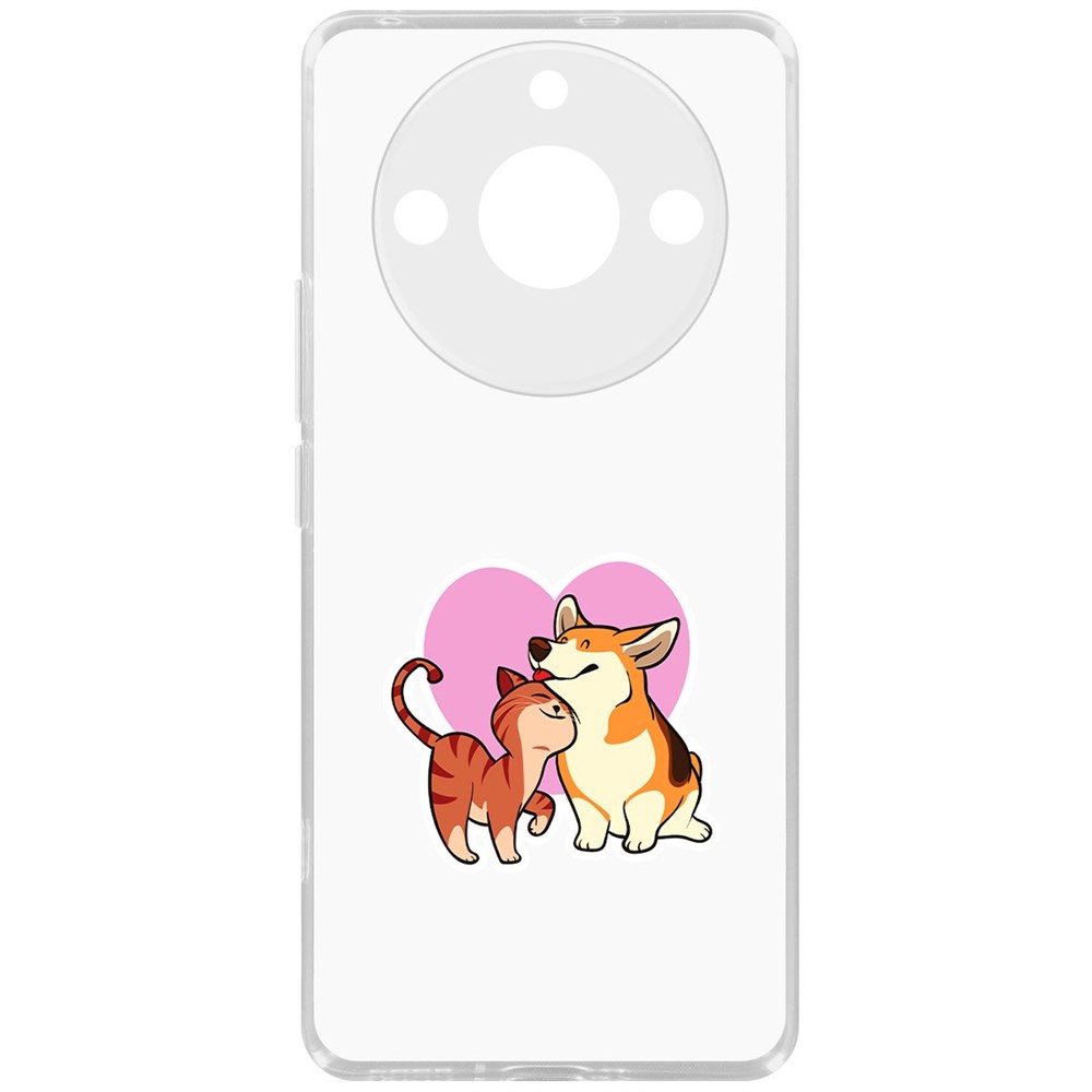 

Чехол-накладка Krutoff Clear Case Любовь противоположностей для Realme 11 Pro+, Прозрачный