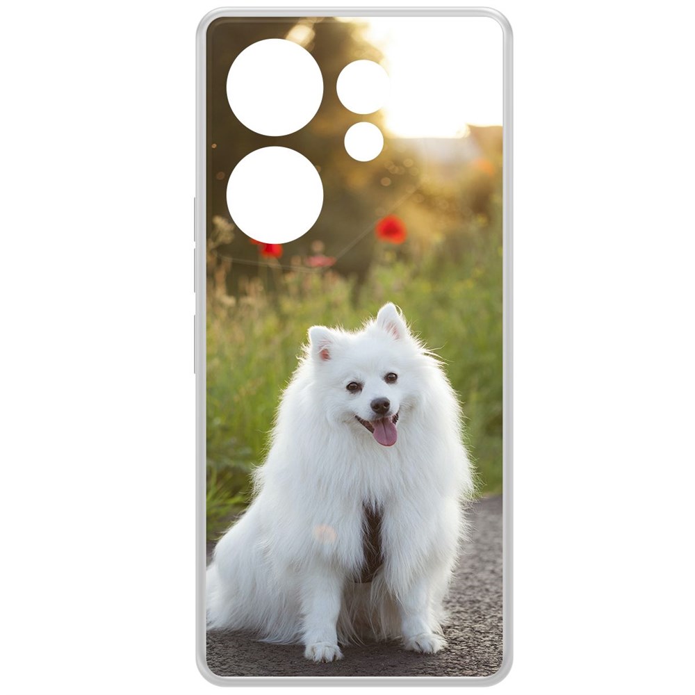 

Чехол-накладка Krutoff Clear Case Белый шпиц для Tecno Camon 20 Premier, Прозрачный