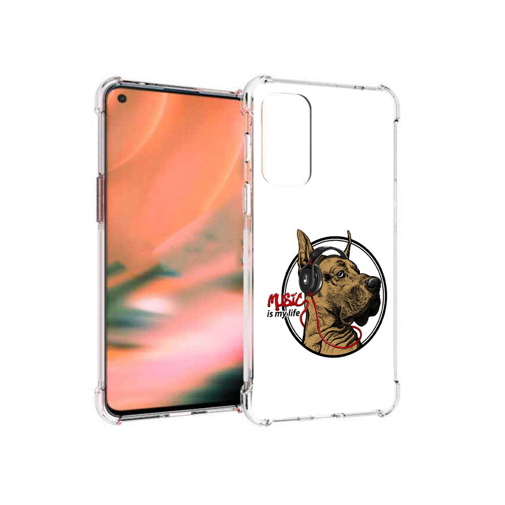 

Чехол MyPads Tocco для OnePlus Nord 2 5G музыкальная собака (PT161451.125.490), Прозрачный, Tocco