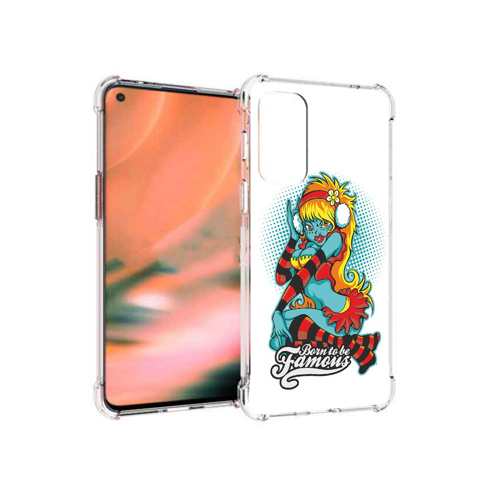 

Чехол MyPads Tocco для OnePlus Nord 2 5G нарисованная девушка в наушниках, Прозрачный, Tocco