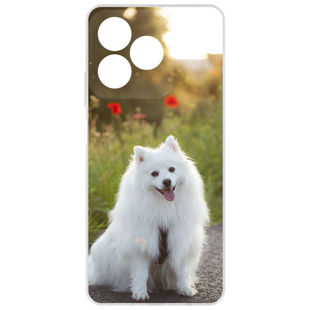 

Чехол-накладка Krutoff Clear Case Белый шпиц для Realme C51, Прозрачный