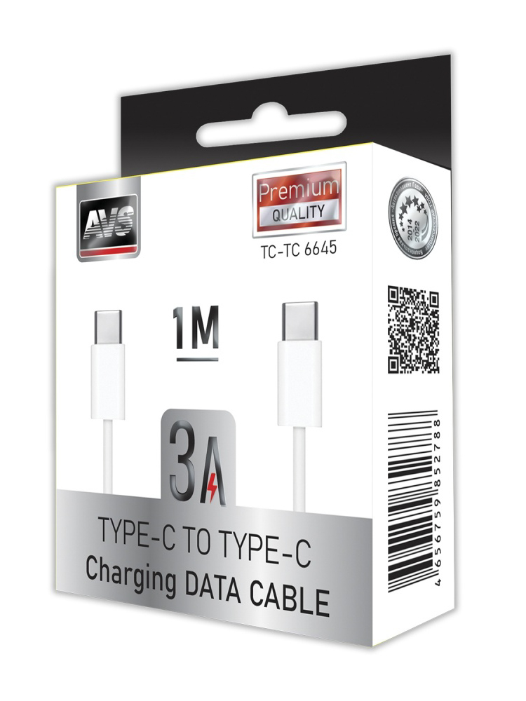 Кабель AVS Type-C - Type-C ( 1м ) TC-TC 6645 (PD45W)