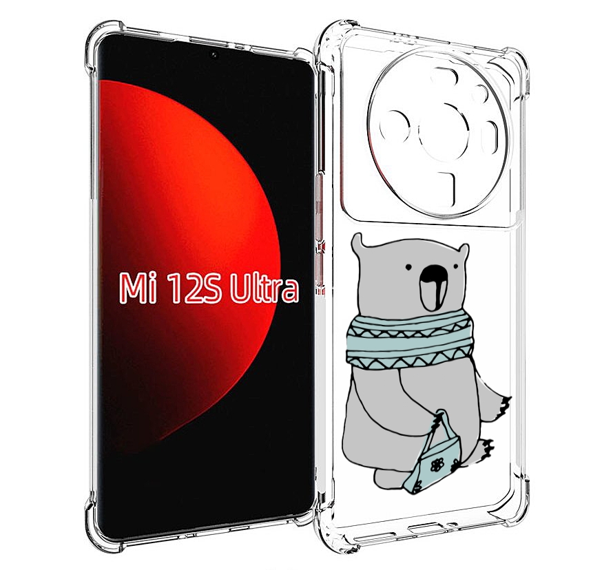 

Чехол MyPads Модный медведь для Xiaomi 12S Ultra, Прозрачный, Tocco