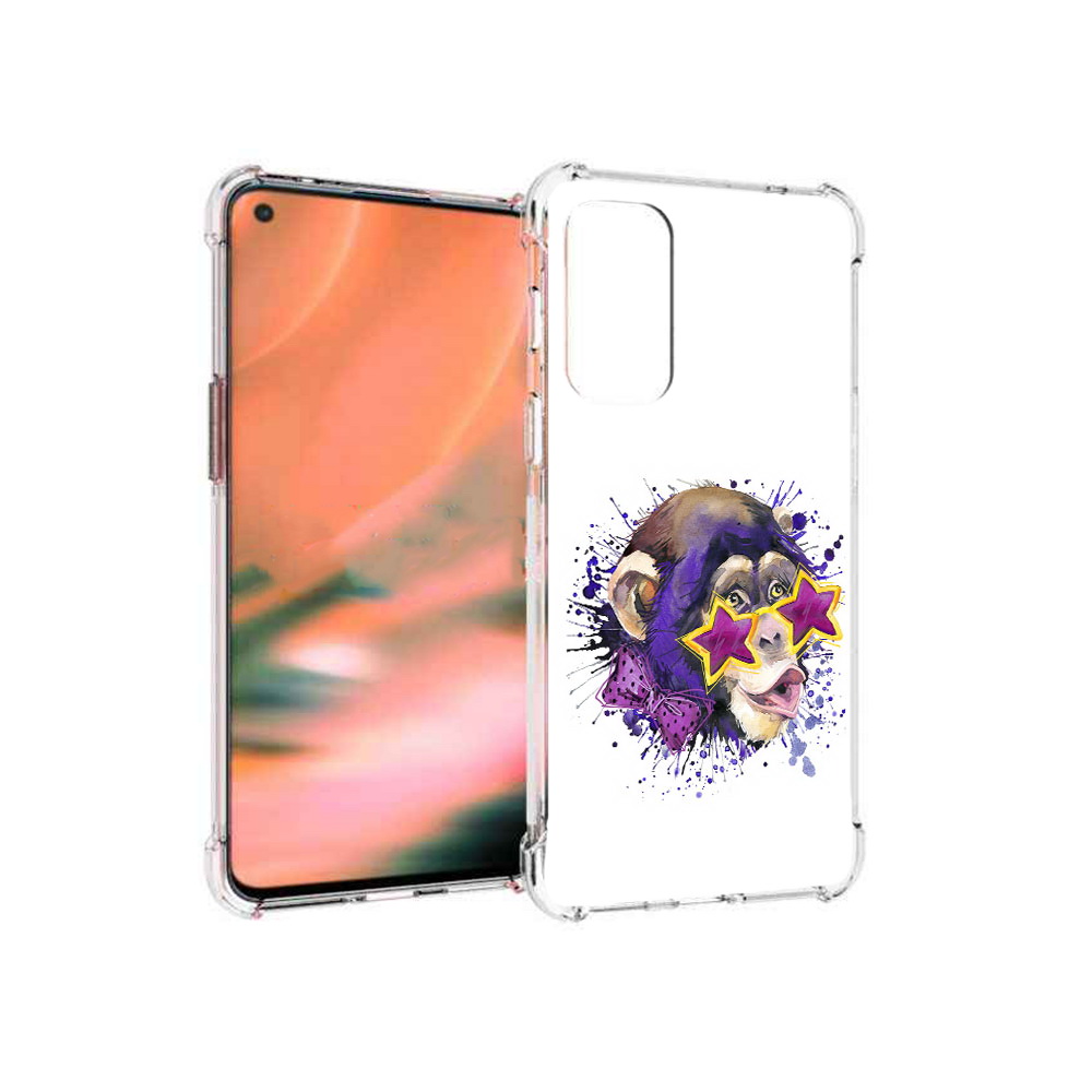 

Чехол MyPads Tocco для OnePlus Nord 2 5G обезьяна в очках (PT161451.125.524), Прозрачный, Tocco