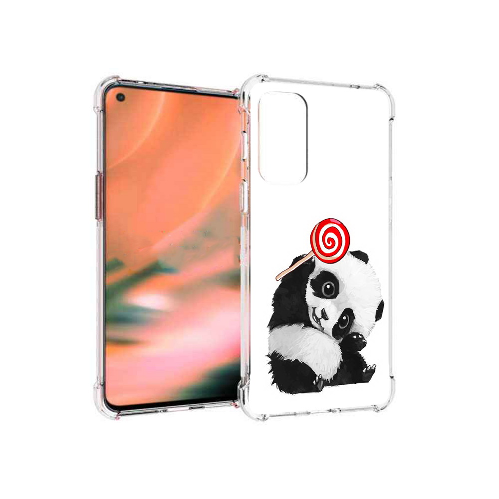 

Чехол MyPads Tocco для OnePlus Nord 2 5G панда с леденцом (PT161451.125.534), Прозрачный, Tocco
