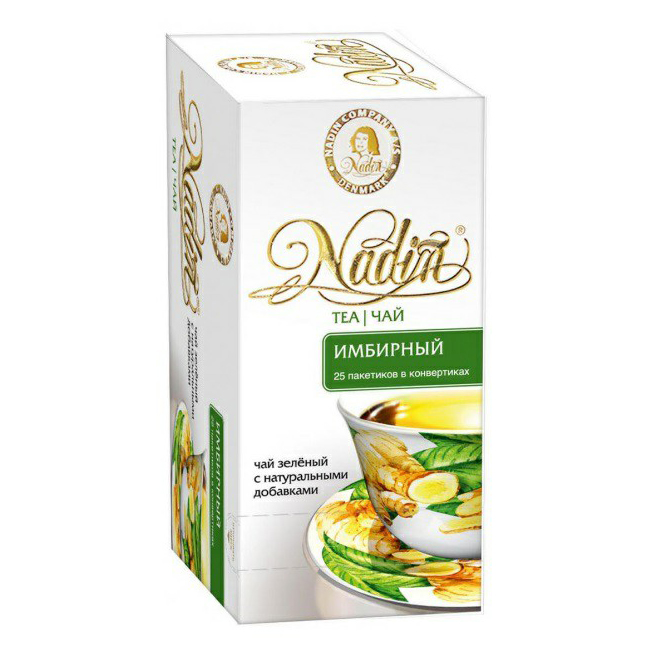

Чай зеленый Nadin Имбирный в пакетиках 2 г х 25 шт