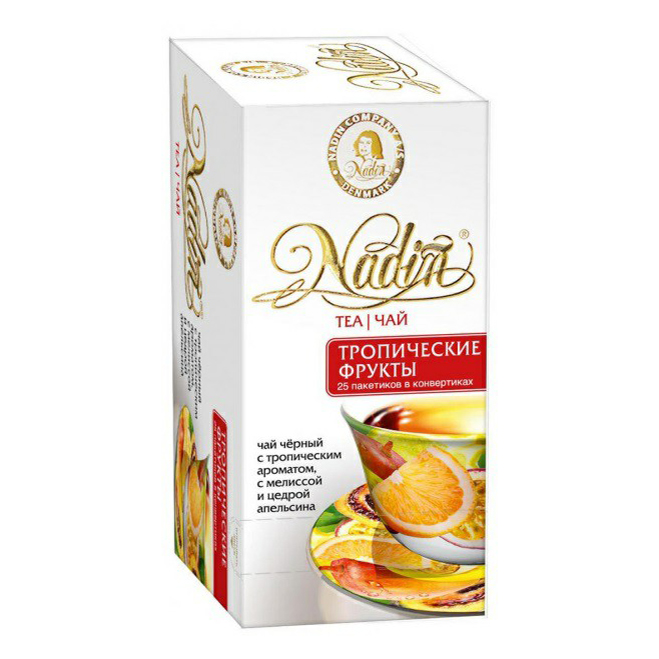 

Чай черный Nadin Тропические фрукты в пакетиках 2 г х 25 шт