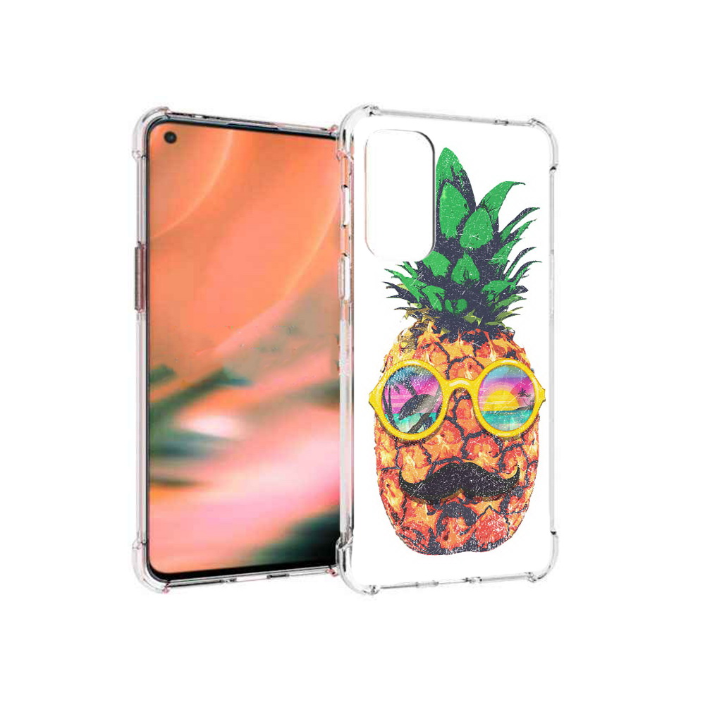 Чехол MyPads Tocco для OnePlus Nord 2 5G прикольный ананас с лицом (PT161451.125.556)
