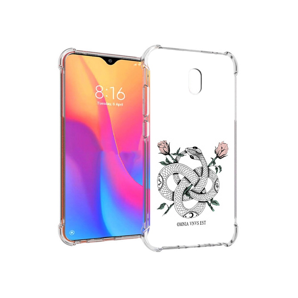 

Чехол MyPads Tocco для Xiaomi Redmi 8A нарисованная змея абстракция (PT138948.272.502), Прозрачный, Tocco