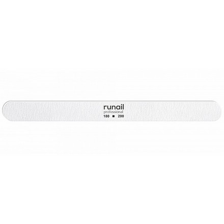 

Пилка для искусственных ногтей ruNail белая закругленная 180/200